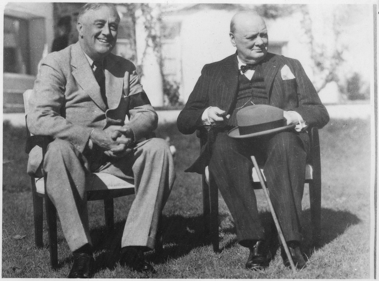 President Franklin Roosevelt and Sir Winston Churchill at Casablanca